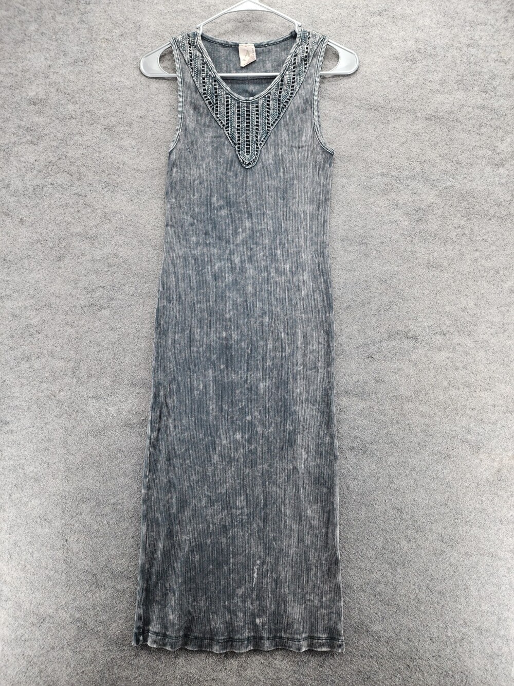 American Age Dress Womens Small Gray Sleeveless Maxi
